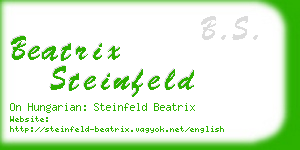 beatrix steinfeld business card